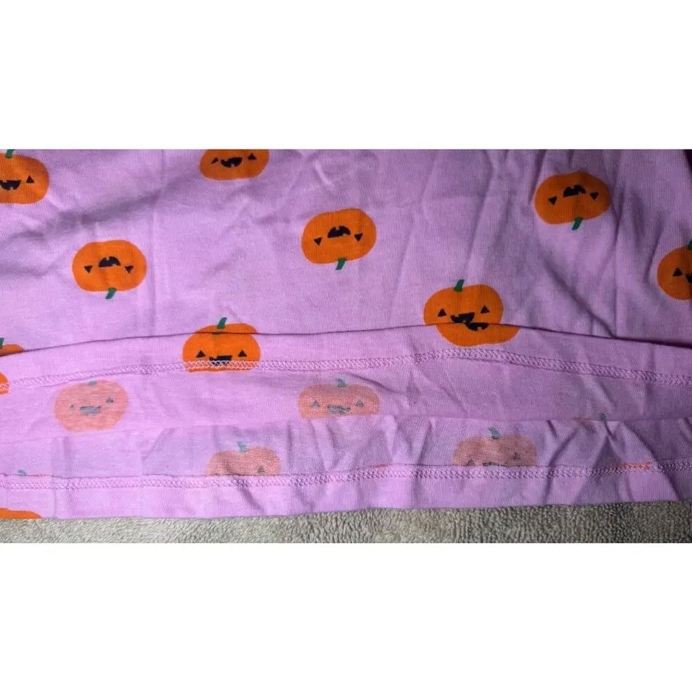 Long Sleeve T-Shirt Girls Kids XL (14-16) Pink with Pumpkin Face NWT Halloween
